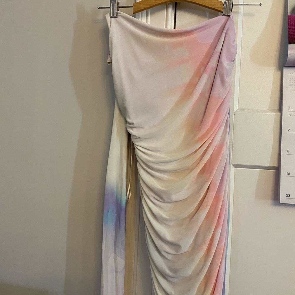 Zara Asymmetrical Skirt in Pastel Hues